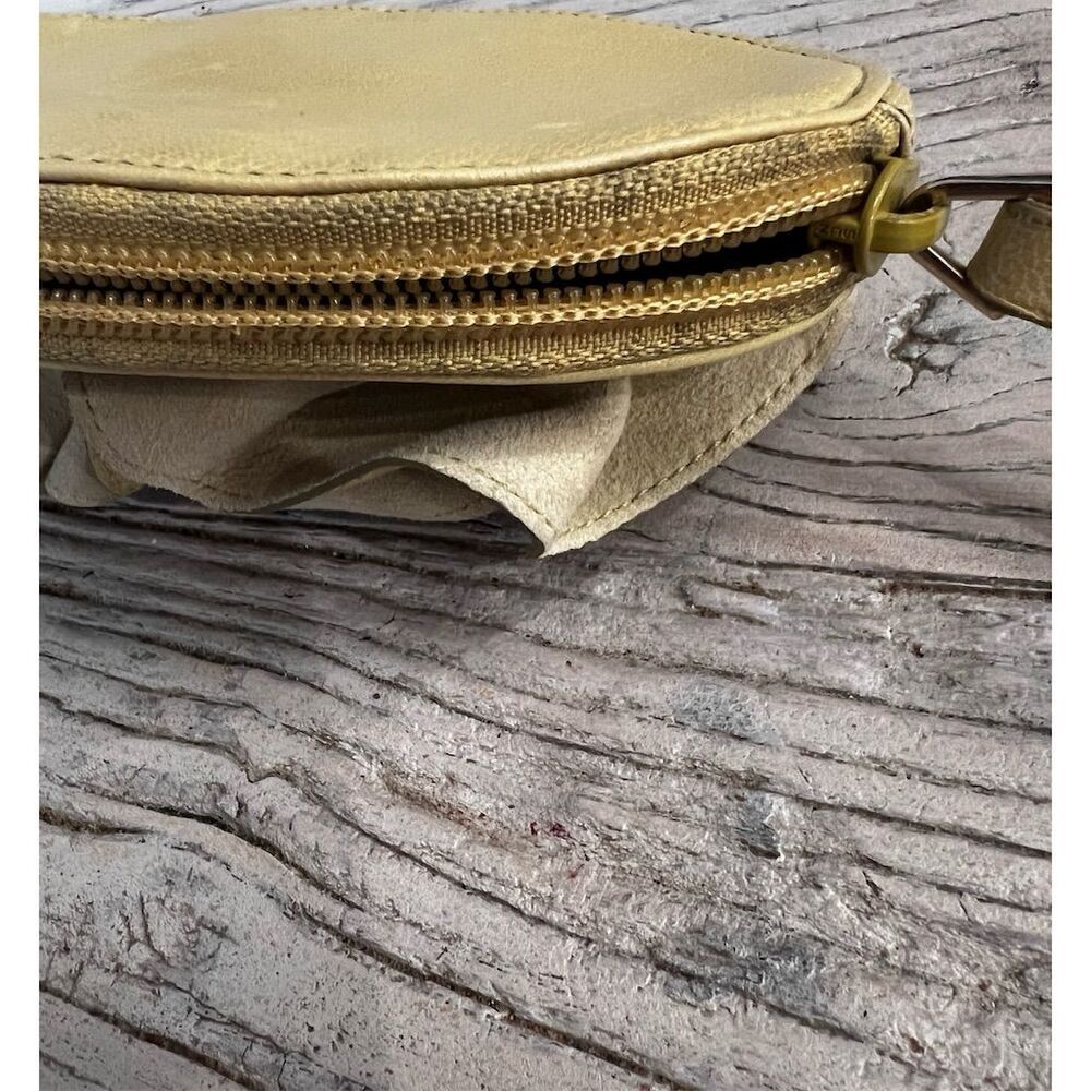 Yves Saint Laurent Leather Wristlet Clutch Rive Gauche Gold small Authentic - Picture 7 of 15